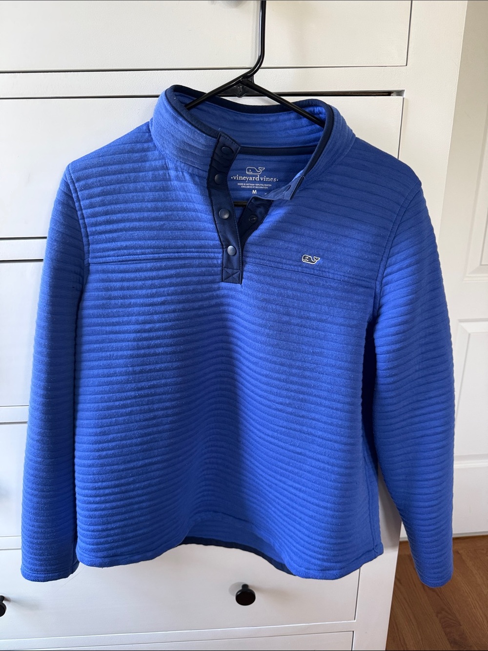Vineyard Vines Quilted Snap-Button Pullover - Blue